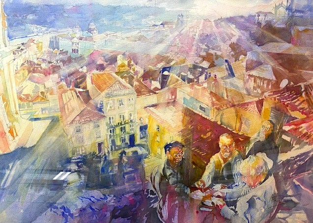 Mike Helmy is displaying a Retrospective Series of Watercolour Sketches - Monday 3rd November until Saturday 6th December